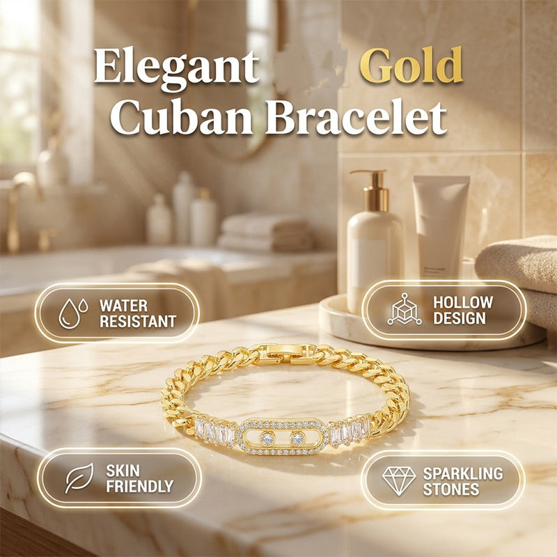 ⏳✨Women's Gold-Tone Cubic Zirconia Chain Bracelet💎📿