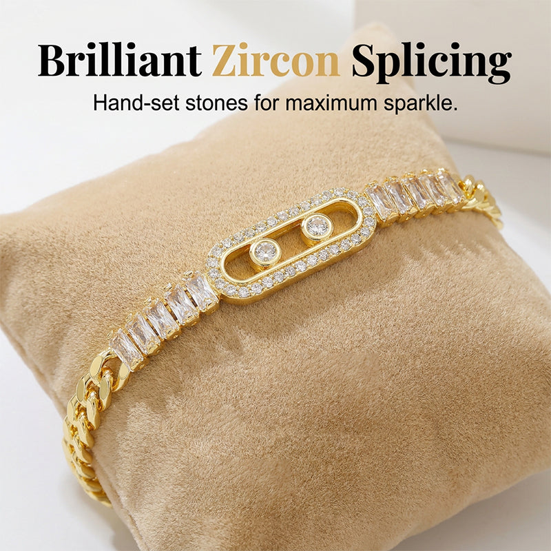 ⏳✨Women's Gold-Tone Cubic Zirconia Chain Bracelet💎📿