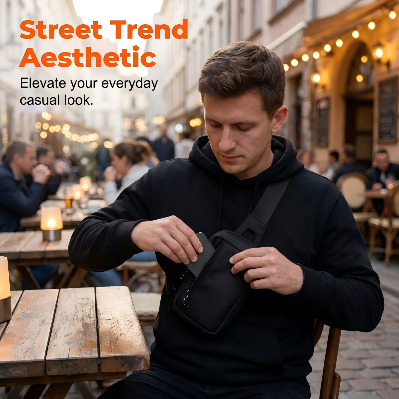 💼 Urban Commuter Sling Bag – Minimalist, Water-Resistant, Lightweight
