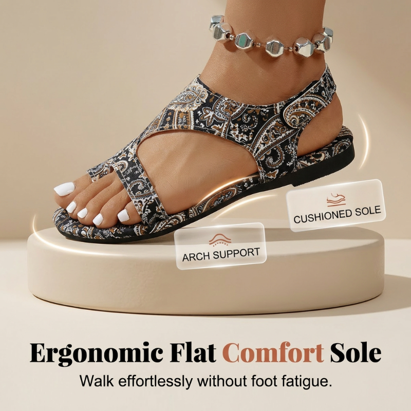 📢📢40% OFF !! ⏰Women's Ethnic Flat Slide Sandals