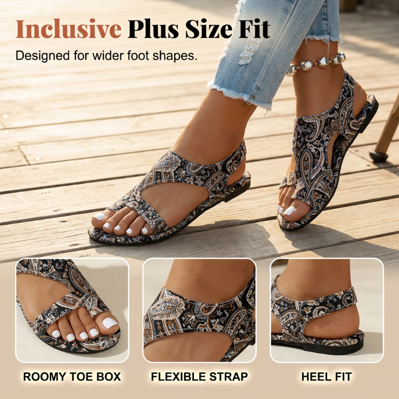 📢📢40% OFF !! ⏰Women's Ethnic Flat Slide Sandals