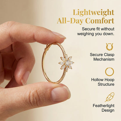 ❄️Elegant Snowflake Zircon Hoop Earrings ✨