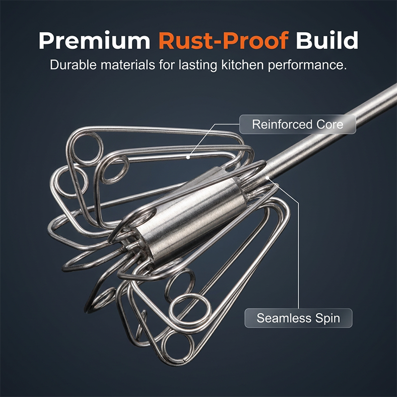🎁🔥Stainless Steel Semi-Automatic Hand Egg Beater