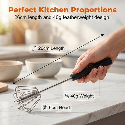 🎁🔥Stainless Steel Semi-Automatic Hand Egg Beater