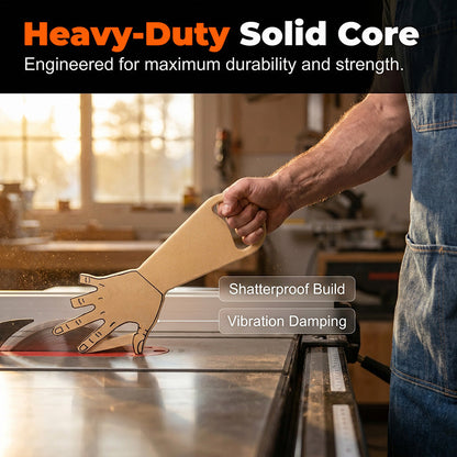 🪚 Hand Shaped Table Saw Push Stick — Ergonomic Safety Tool for Woodworking, Prevents Kickback