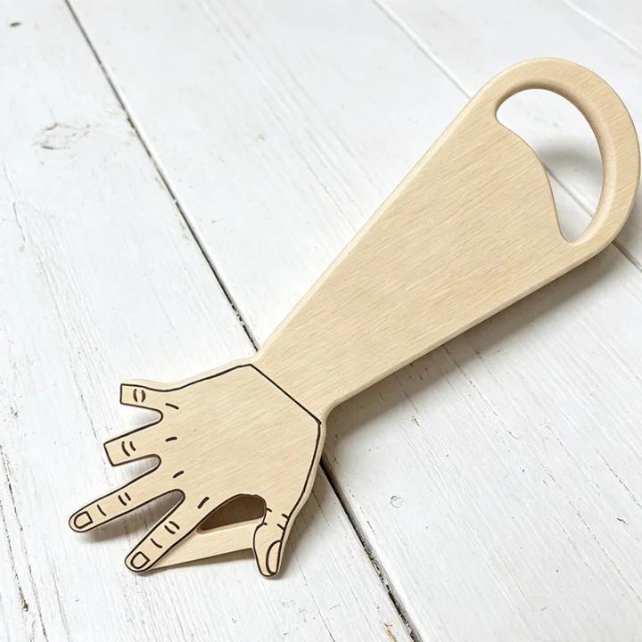 🪚 Hand Shaped Table Saw Push Stick — Ergonomic Safety Tool for Woodworking, Prevents Kickback