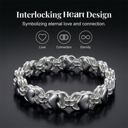 📢📢40% OFF !! ⏰Double Chain Heart Charm Bracelet