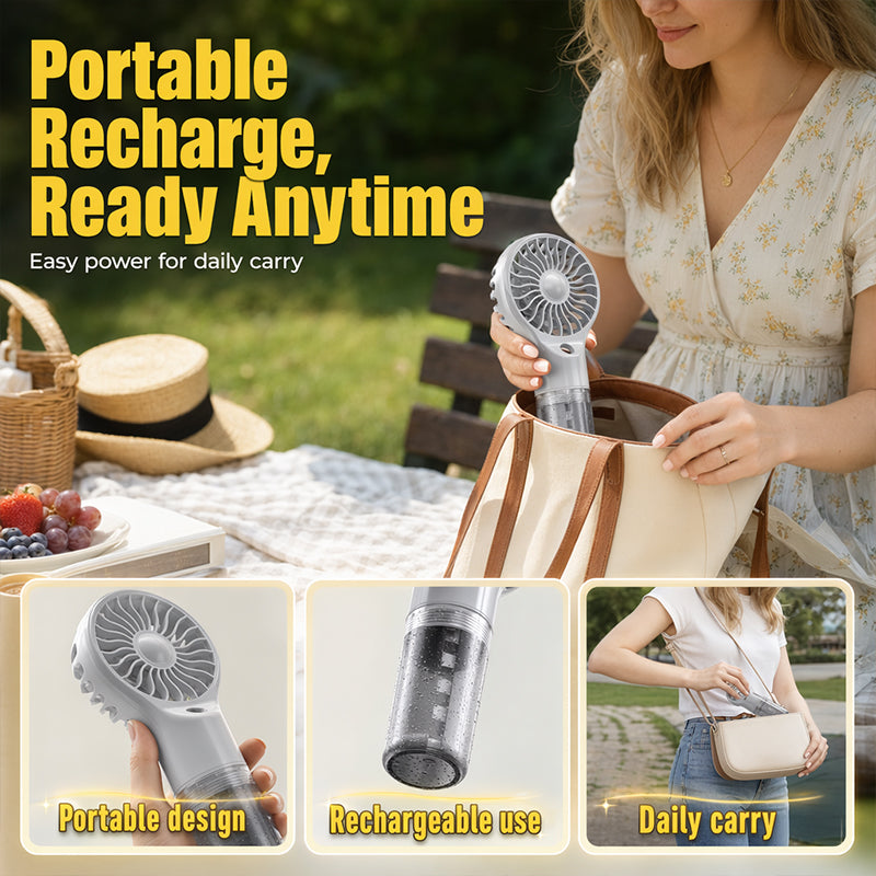 🧊Portable Handheld Mist Cooling Fan ❄️