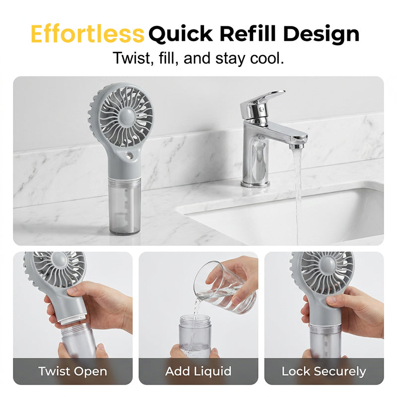 🧊Portable Handheld Mist Cooling Fan ❄️