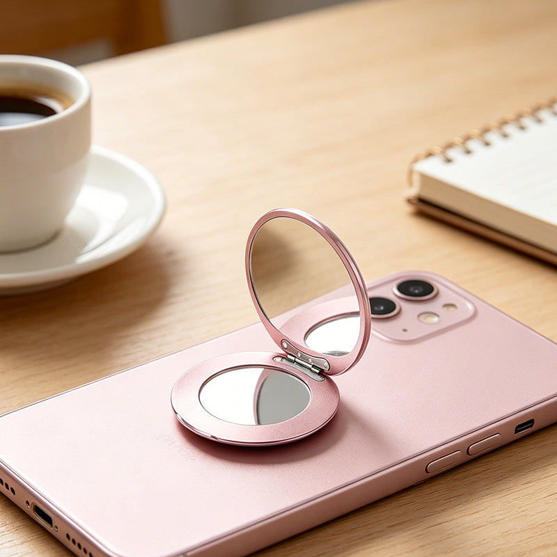 Magnetic Phone Stand with MIni  Mirror 💕