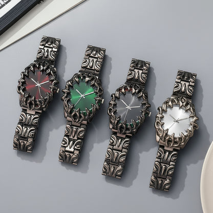 ⌚ Creative Claw-Shaped Quartz Watch – Red Dial, Sculptural Bracelet, Statement Style 🔥