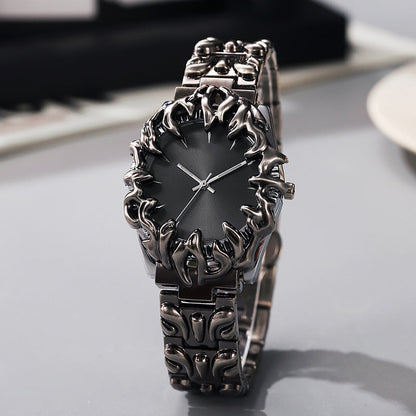 ⌚ Creative Claw-Shaped Quartz Watch – Red Dial, Sculptural Bracelet, Statement Style 🔥