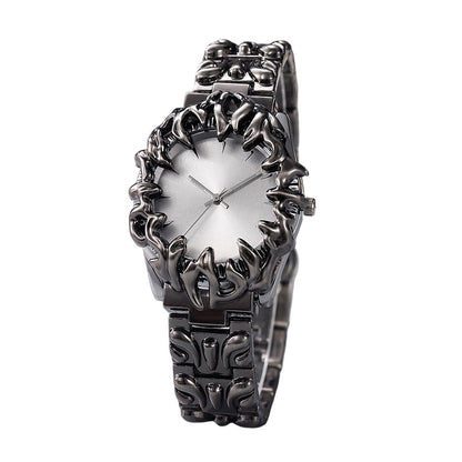 ⌚ Creative Claw-Shaped Quartz Watch – Red Dial, Sculptural Bracelet, Statement Style 🔥