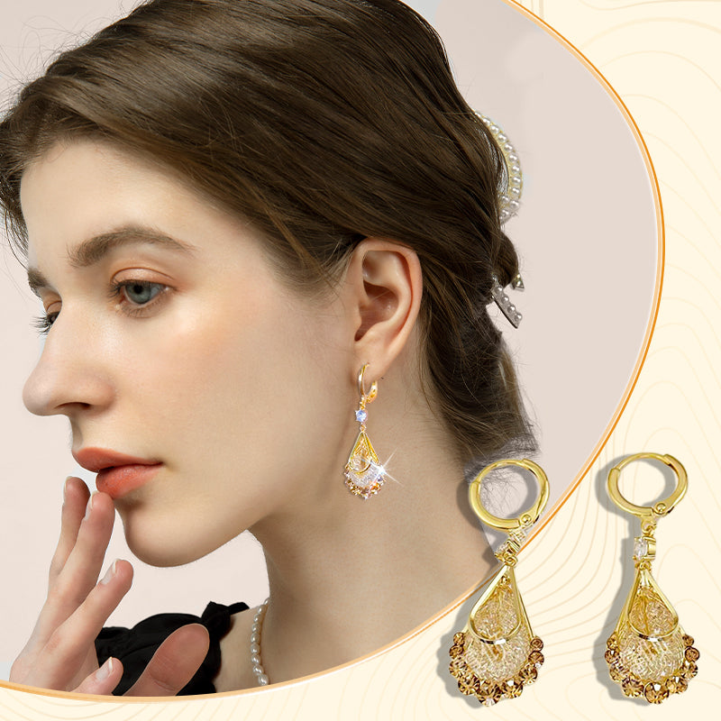 📢📢33% OFF !! ⏰Women's Gold-Plated Teardrop Earrings