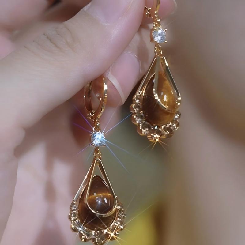 📢📢33% OFF !! ⏰Women's Gold-Plated Teardrop Earrings