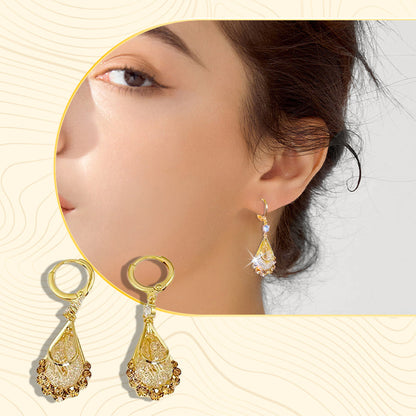 📢📢33% OFF !! ⏰Women's Gold-Plated Teardrop Earrings