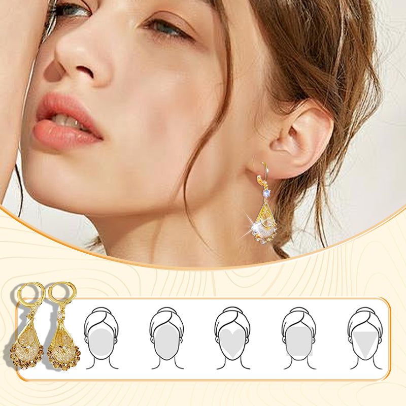 📢📢33% OFF !! ⏰Women's Gold-Plated Teardrop Earrings