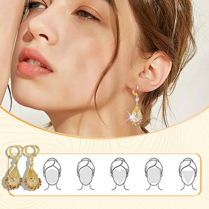📢📢33% OFF !! ⏰Women's Gold-Plated Teardrop Earrings