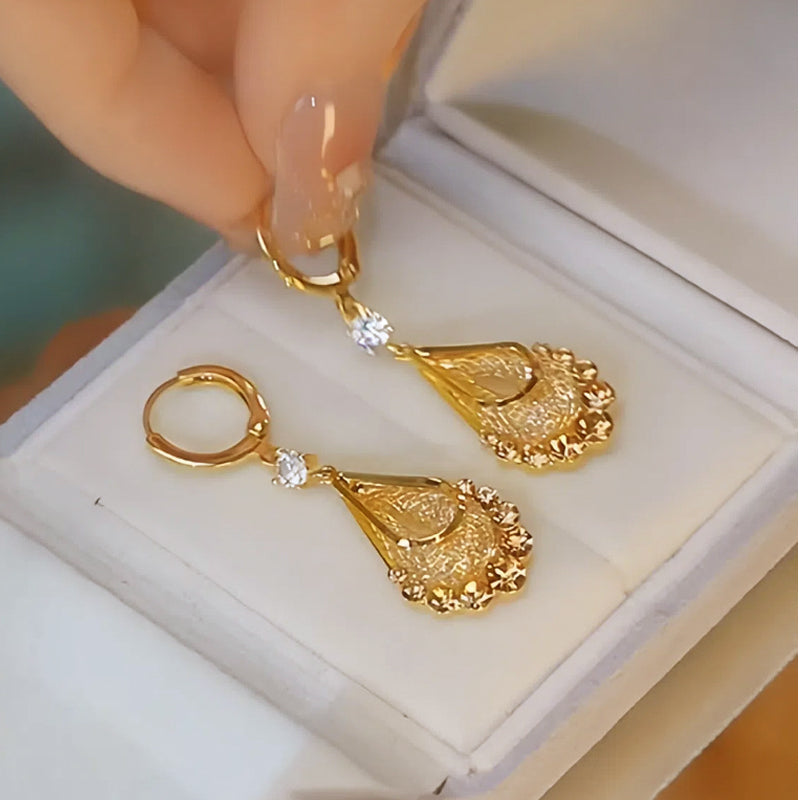 📢📢33% OFF !! ⏰Women's Gold-Plated Teardrop Earrings