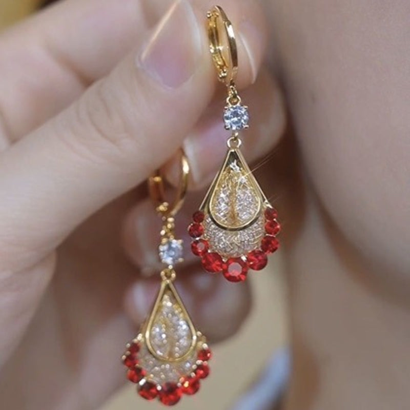 📢📢33% OFF !! ⏰Women's Gold-Plated Teardrop Earrings
