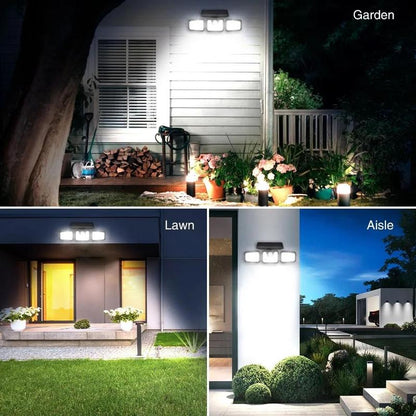 📢📢40% OFF !! ⏰Solar 3-Heads Wall Light With Sensor Lighting Function