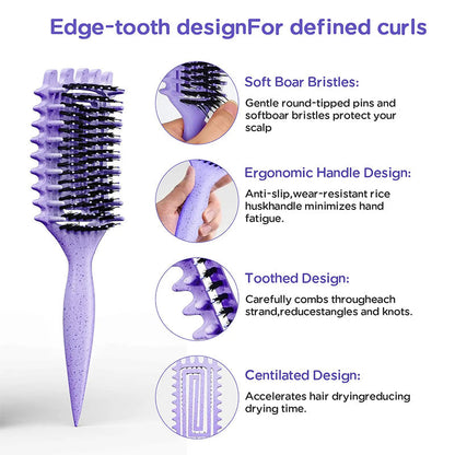 Ventilated Detangling Brush for Curly Hair 💇‍♀️💕