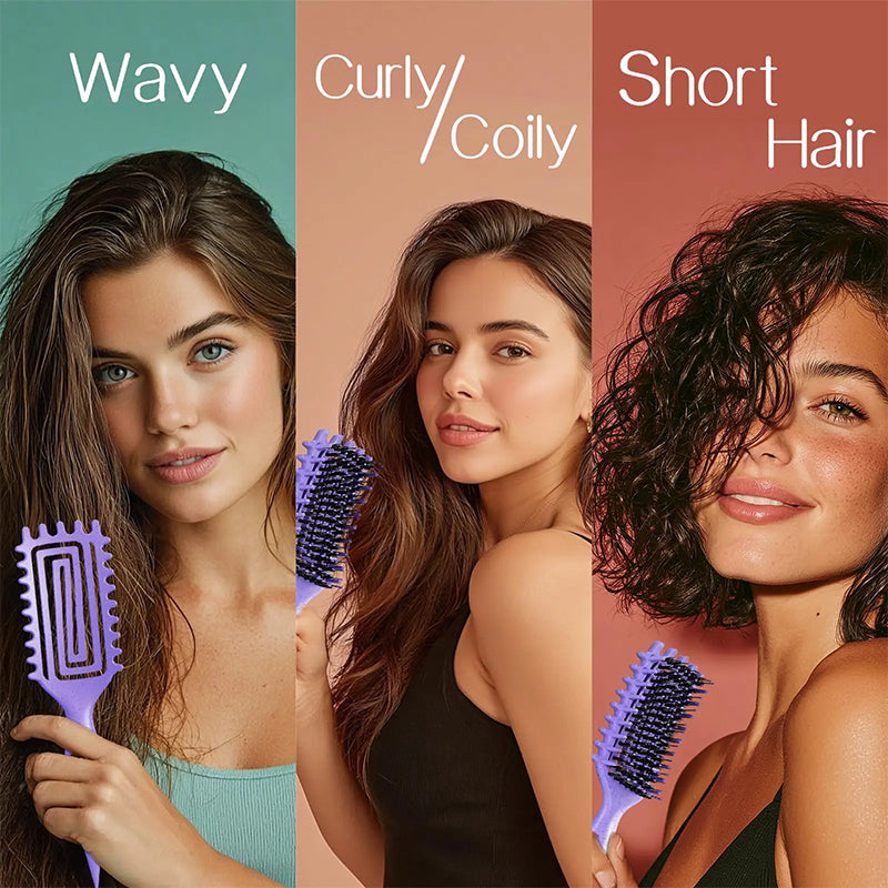 Ventilated Detangling Brush for Curly Hair 💇‍♀️💕