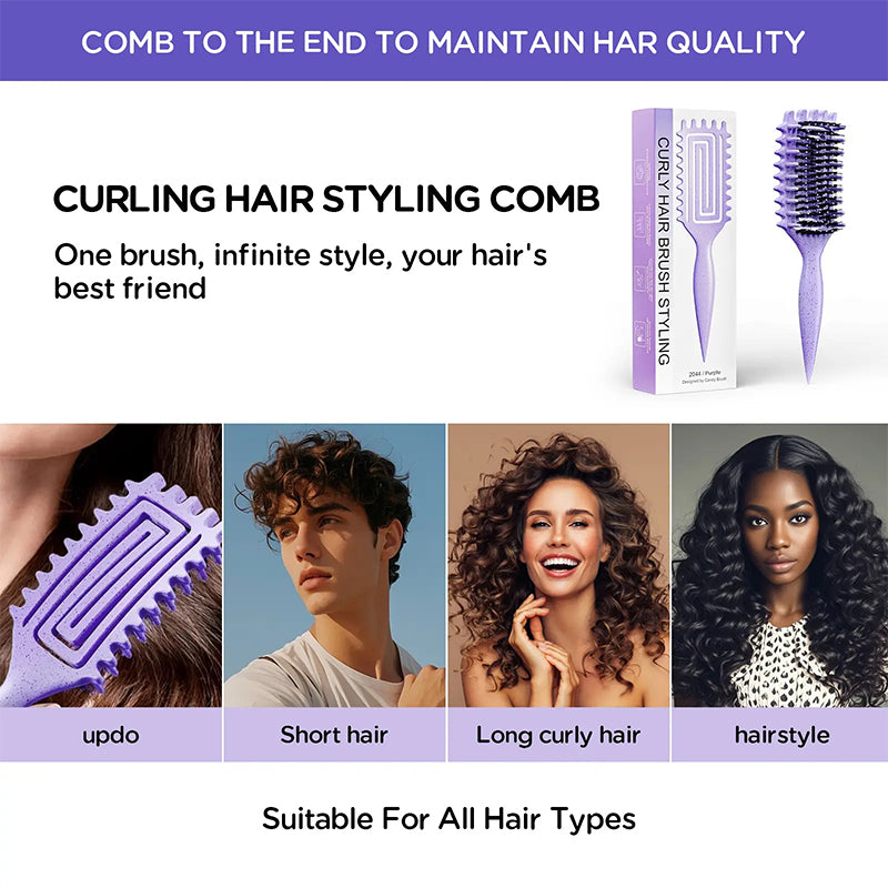 Ventilated Detangling Brush for Curly Hair 💇‍♀️💕