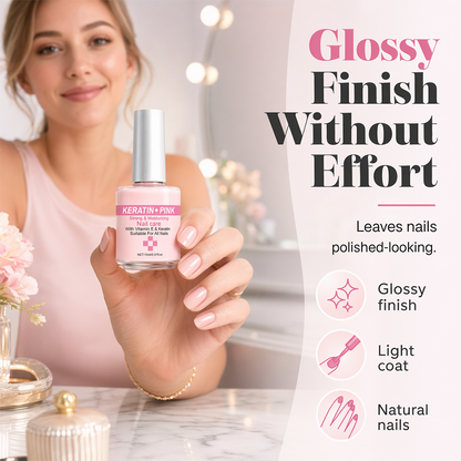 💅 Keratin Nail Strengthener & Moisturizer – Repair & Glossy Finish 🌟