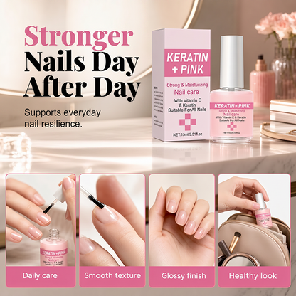 💅 Keratin Nail Strengthener & Moisturizer – Repair & Glossy Finish 🌟