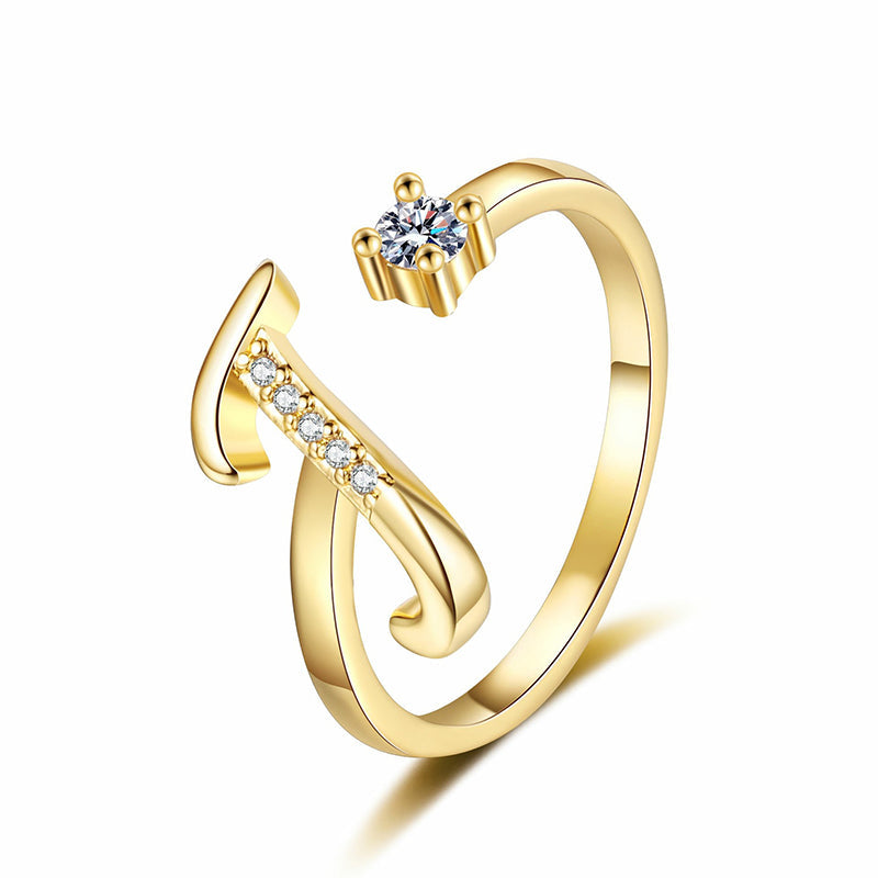 💍Adjustable Sparkle Initial Ring for Women💕