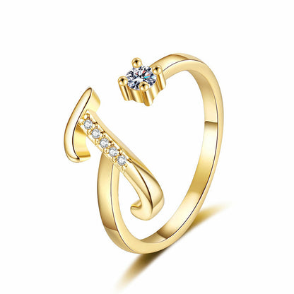 💍Adjustable Sparkle Initial Ring for Women💕