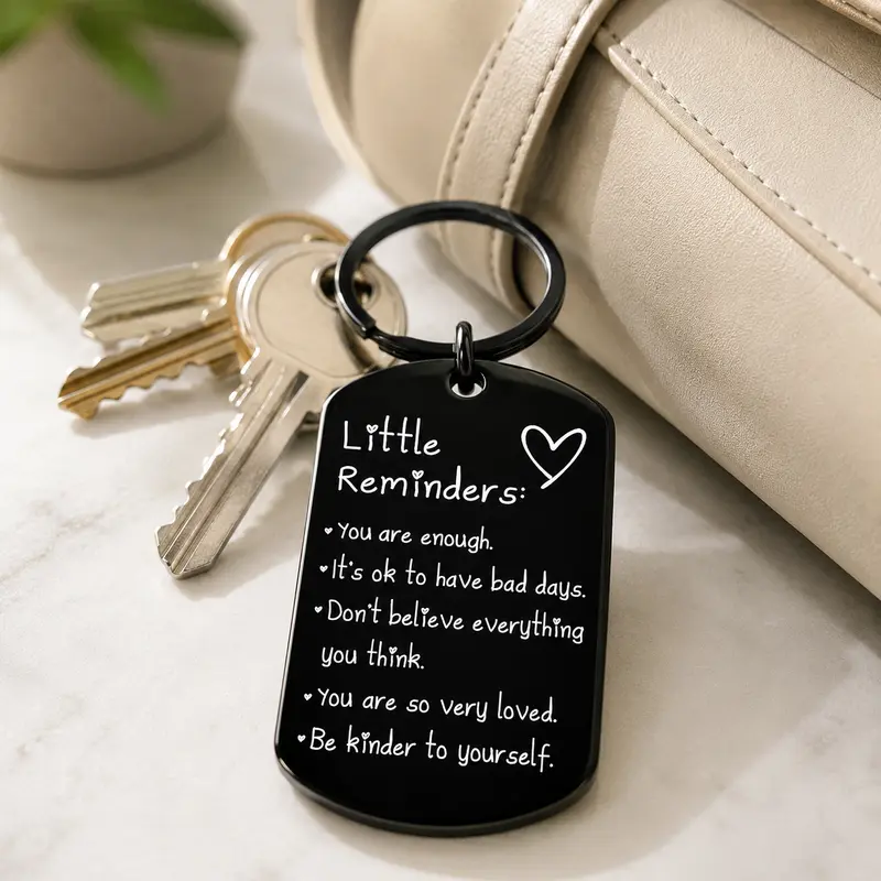 Engraved Inspirational Stainless Steel Keychain💕🔑