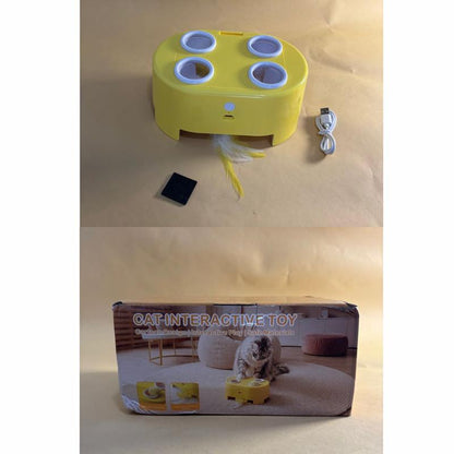 🐱New Arrivals 40% OFF🥳 Interactive Whack-a-Mole Cat Toy – 3 Play Modes, Fun Indoor Exercise & Brain Game for Cats