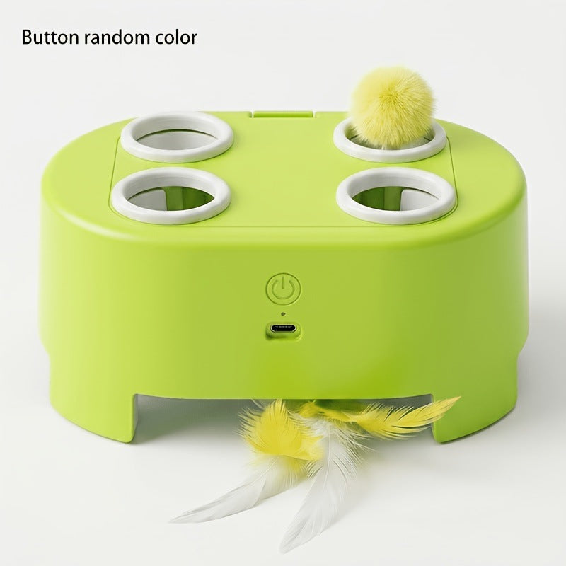 🐱New Arrivals 40% OFF🥳 Interactive Whack-a-Mole Cat Toy – 3 Play Modes, Fun Indoor Exercise & Brain Game for Cats