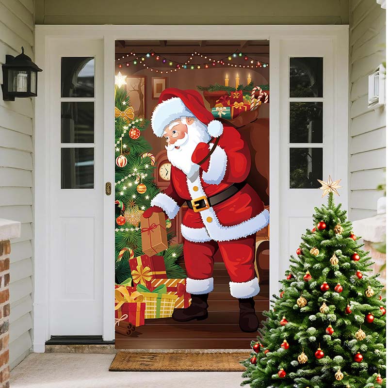 🎄 LIMITED-TIME 40% OFF! 🎅 Christmas Door Cover For Instant Holiday Decor – Fade Resistant, Multi-Scene, Vivid Prints ✨