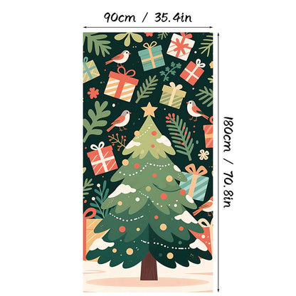 🎄 LIMITED-TIME 40% OFF! 🎅 Christmas Door Cover For Instant Holiday Decor – Fade Resistant, Multi-Scene, Vivid Prints ✨