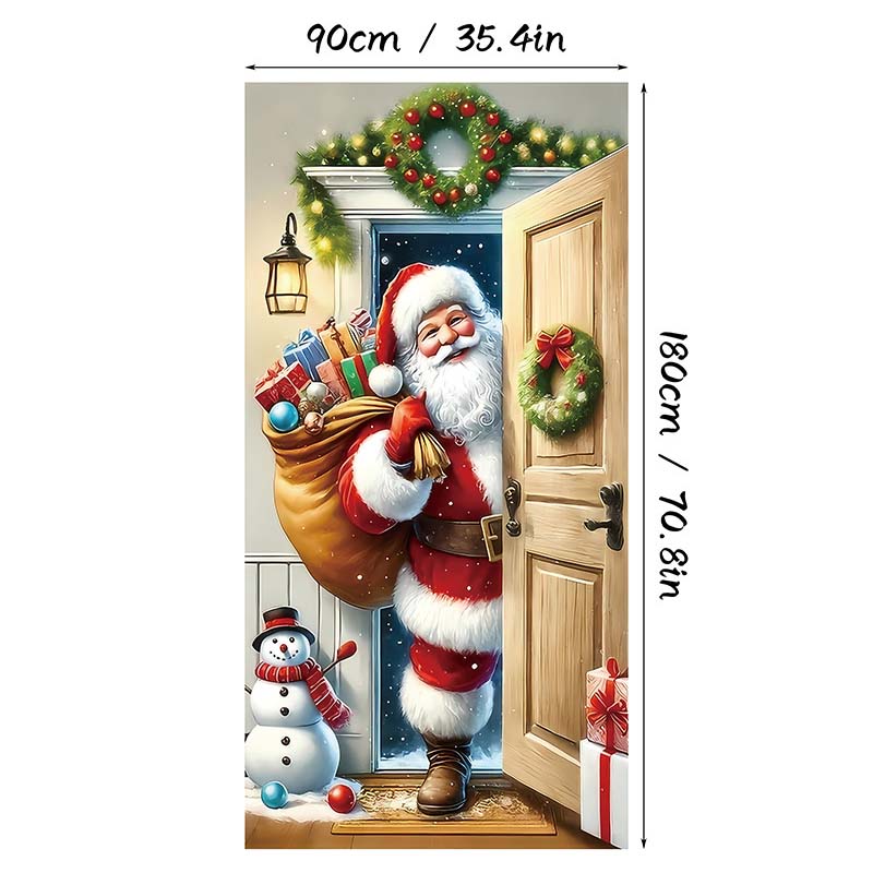 🎄 LIMITED-TIME 40% OFF! 🎅 Christmas Door Cover For Instant Holiday Decor – Fade Resistant, Multi-Scene, Vivid Prints ✨