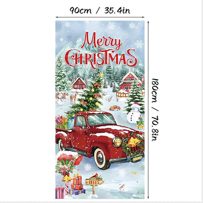 🎄 LIMITED-TIME 40% OFF! 🎅 Christmas Door Cover For Instant Holiday Decor – Fade Resistant, Multi-Scene, Vivid Prints ✨