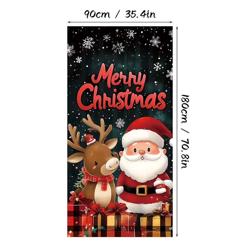 🎄 LIMITED-TIME 40% OFF! 🎅 Christmas Door Cover For Instant Holiday Decor – Fade Resistant, Multi-Scene, Vivid Prints ✨
