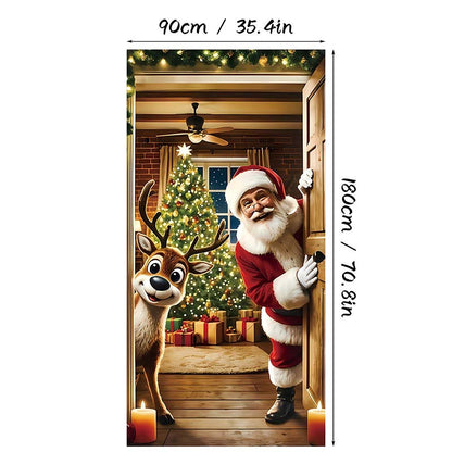 🎄 LIMITED-TIME 40% OFF! 🎅 Christmas Door Cover For Instant Holiday Decor – Fade Resistant, Multi-Scene, Vivid Prints ✨