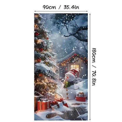 🎄 LIMITED-TIME 40% OFF! 🎅 Christmas Door Cover For Instant Holiday Decor – Fade Resistant, Multi-Scene, Vivid Prints ✨
