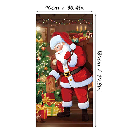 🎄 LIMITED-TIME 40% OFF! 🎅 Christmas Door Cover For Instant Holiday Decor – Fade Resistant, Multi-Scene, Vivid Prints ✨