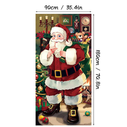 🎄 LIMITED-TIME 40% OFF! 🎅 Christmas Door Cover For Instant Holiday Decor – Fade Resistant, Multi-Scene, Vivid Prints ✨