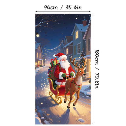 🎄 LIMITED-TIME 40% OFF! 🎅 Christmas Door Cover For Instant Holiday Decor – Fade Resistant, Multi-Scene, Vivid Prints ✨
