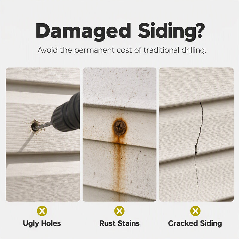 🛠️ Heavy Duty 304 Stainless Steel Vinyl Siding Hooks – Strong, Durable & Easy to Use 🔩✨