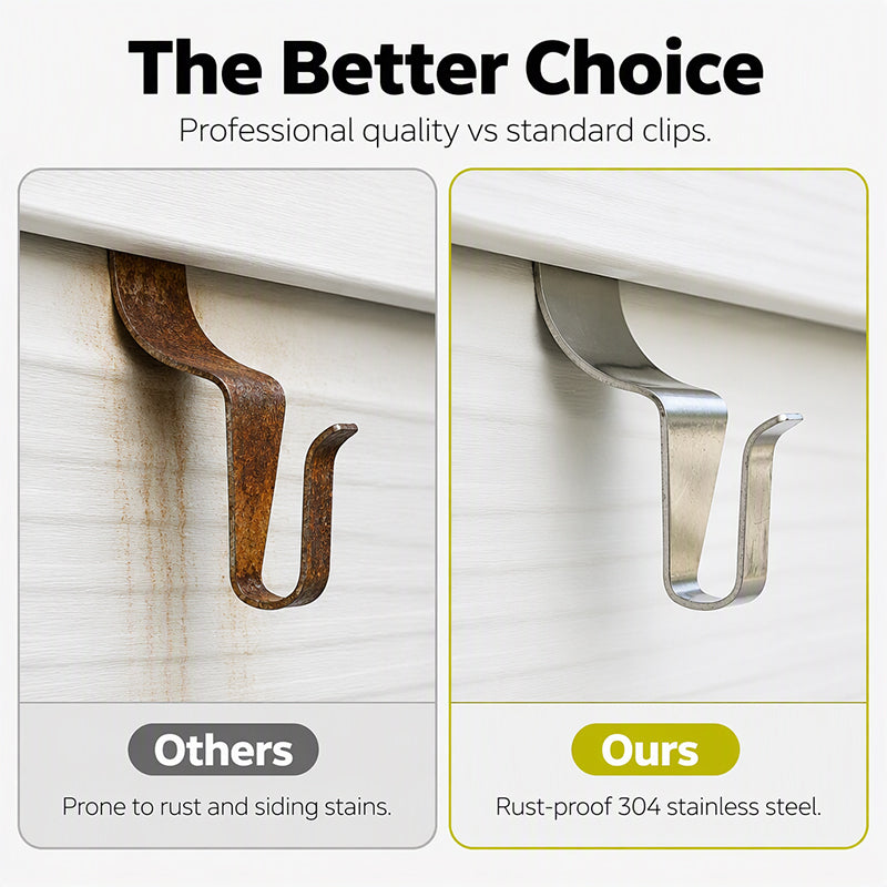 🛠️ Heavy Duty 304 Stainless Steel Vinyl Siding Hooks – Strong, Durable & Easy to Use 🔩✨