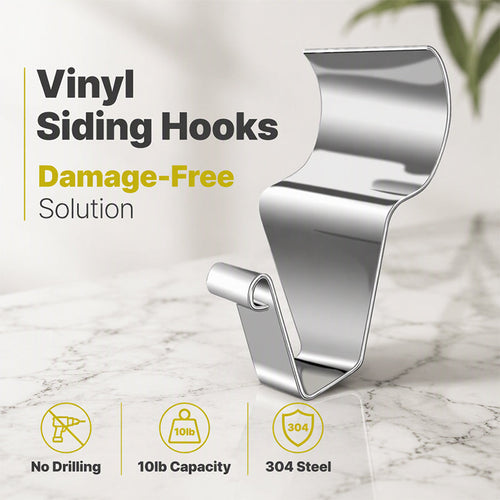 🛠️ Heavy Duty 304 Stainless Steel Vinyl Siding Hooks – Strong, Durable & Easy to Use 🔩✨