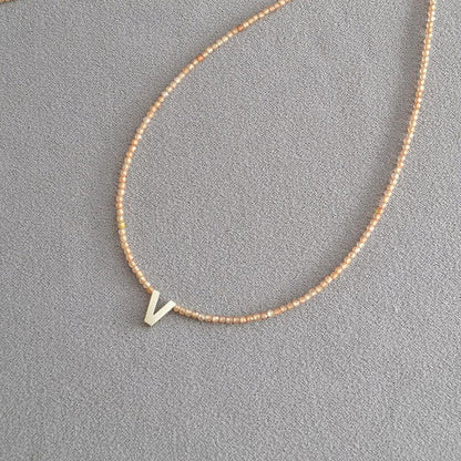 📢📢40% OFF !! ⏰Romantic Initial Beaded Choker Necklace