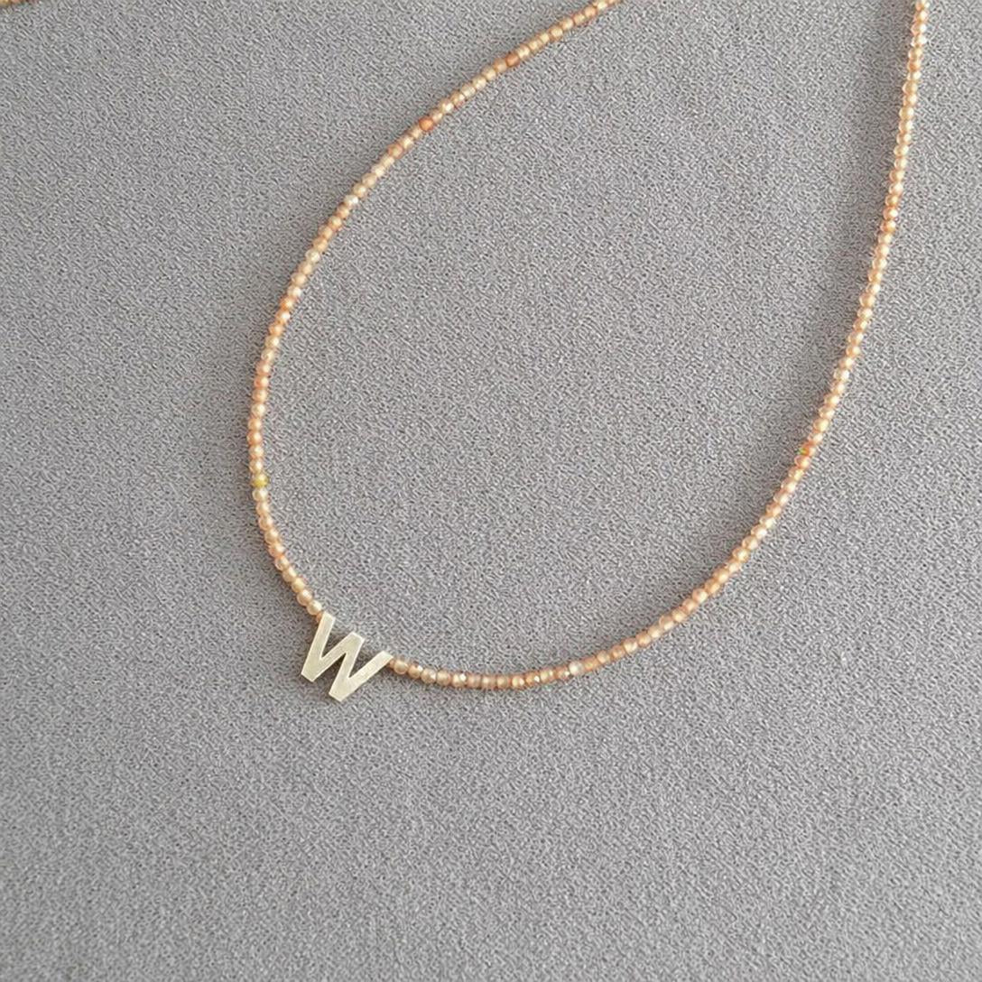 📢📢40% OFF !! ⏰Romantic Initial Beaded Choker Necklace